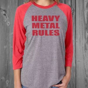 Heavy Metal Rules Raglan Shirt
